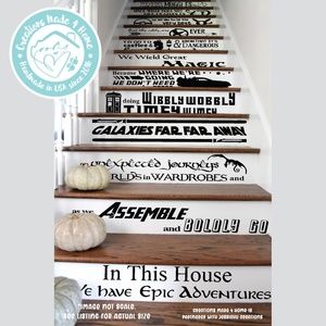 We Do Geek Stairs Quote - Set of 12 Vinyl Decals